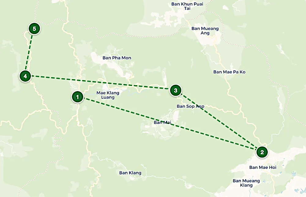 Doi Inthanon Routenplan