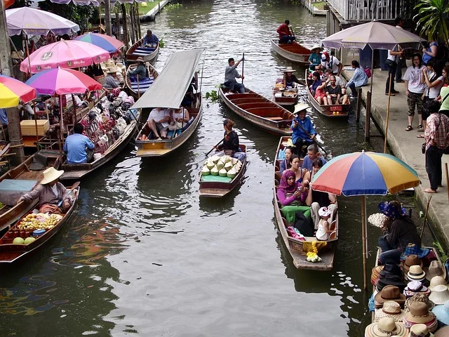 Floating market thailand