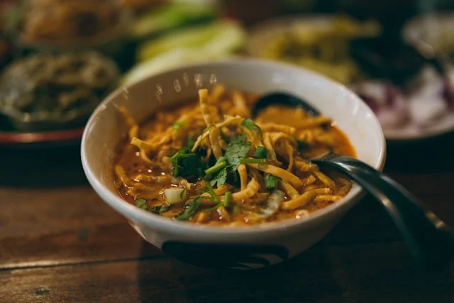 A dish from the Thai cooking class excursion in Chiang Mai